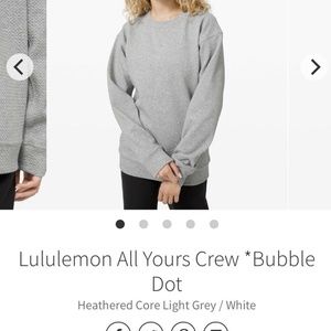 Lululemon All Yours Crew *Bubble Dot Edition